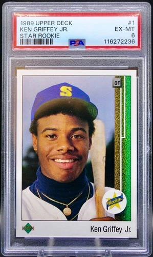 1989 Upper Deck - Star Rookie - Ken Griffey Jr - #1 - PSA 6 - HOF