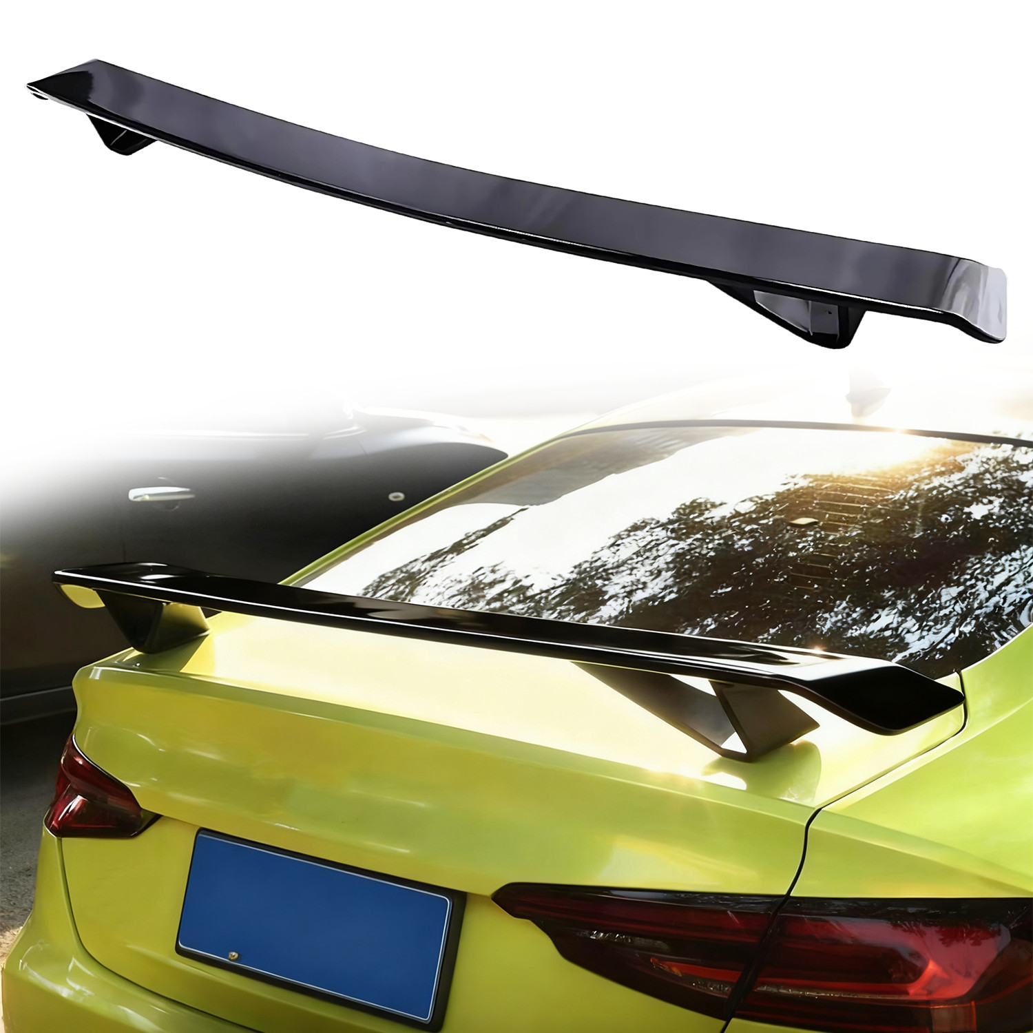 Glossy Black 52" Rear Spoiler Wing Truck GT-Style For Audi R8 2008-2023