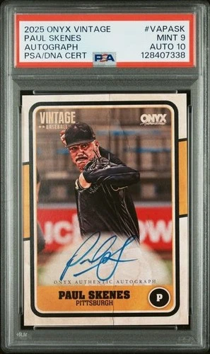 PSA 9 / AUTO 10 - 2025 Onyx Vintage PAUL SKENES On Card AUTO (7338)