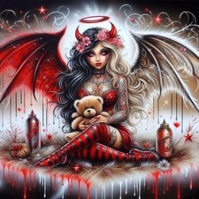 Gothic Diamond Art Kit 13.78 Inch with Full Tools 5D DIY Wall Decor Set