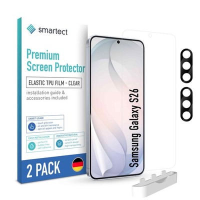 2x TPU Schutzfolie Klar für Samsung Galaxy S26 & 2x Kameraschutz Panzerfolie