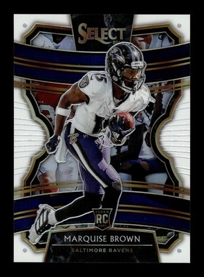 2019 Panini Select #65 Marquise Brown White Prizm #/35 ROOKIE RC
