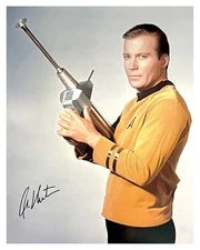 Captain Kirk 8x10 Autographed Photo Reprint Star Trek William Shatner Rare
