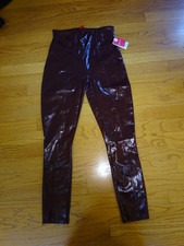 New Spanx faux patent leather leggings ruby Size S Petite