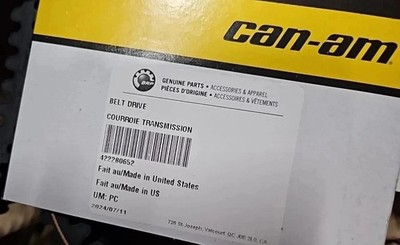 OEM Can-Am BRP Belt  422280652  for Maverick  X 3  Turbo RR  200 HP