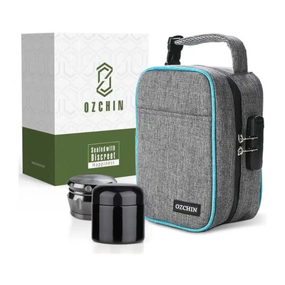 OZCHIN Geruchsdichte Tasche mit Zahlenschloss, abschließbarer Boxbeutel,