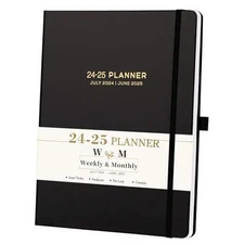 2024-2025 Planner - Hardcover Planner 2024-2025, Jul. 2024 - Black Hardcover
