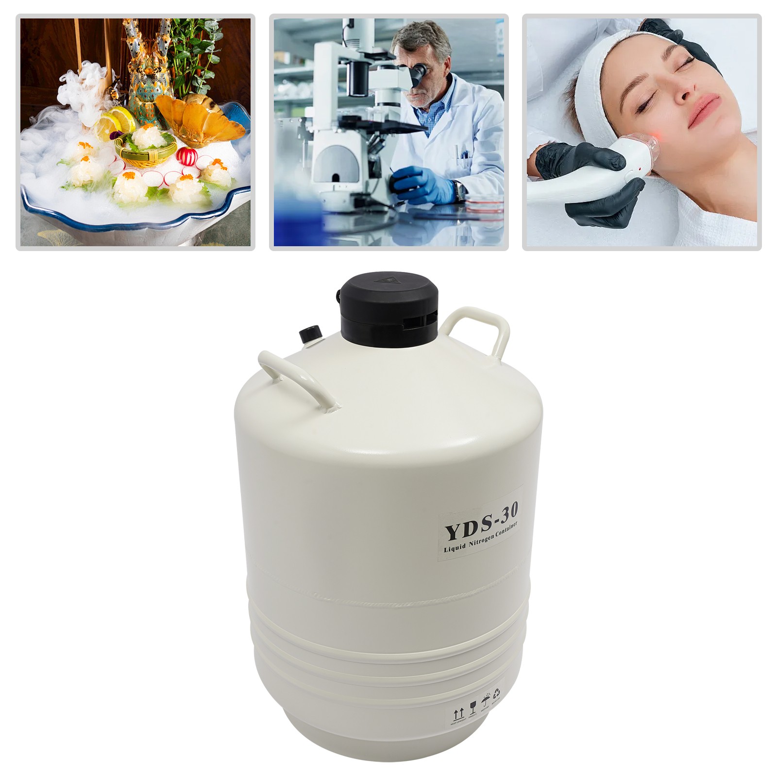 30L Liquid Nitrogen Container Liquid Nitrogen Tank Nitrogen Cryogenic Container