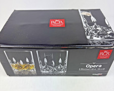 Crystal Rocks Old Fashioned Glasses NEW in Bo...