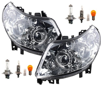 Scheinwerfer Set passend für Peugeot Boxer III 11- links & rechts + Leuchtmittel