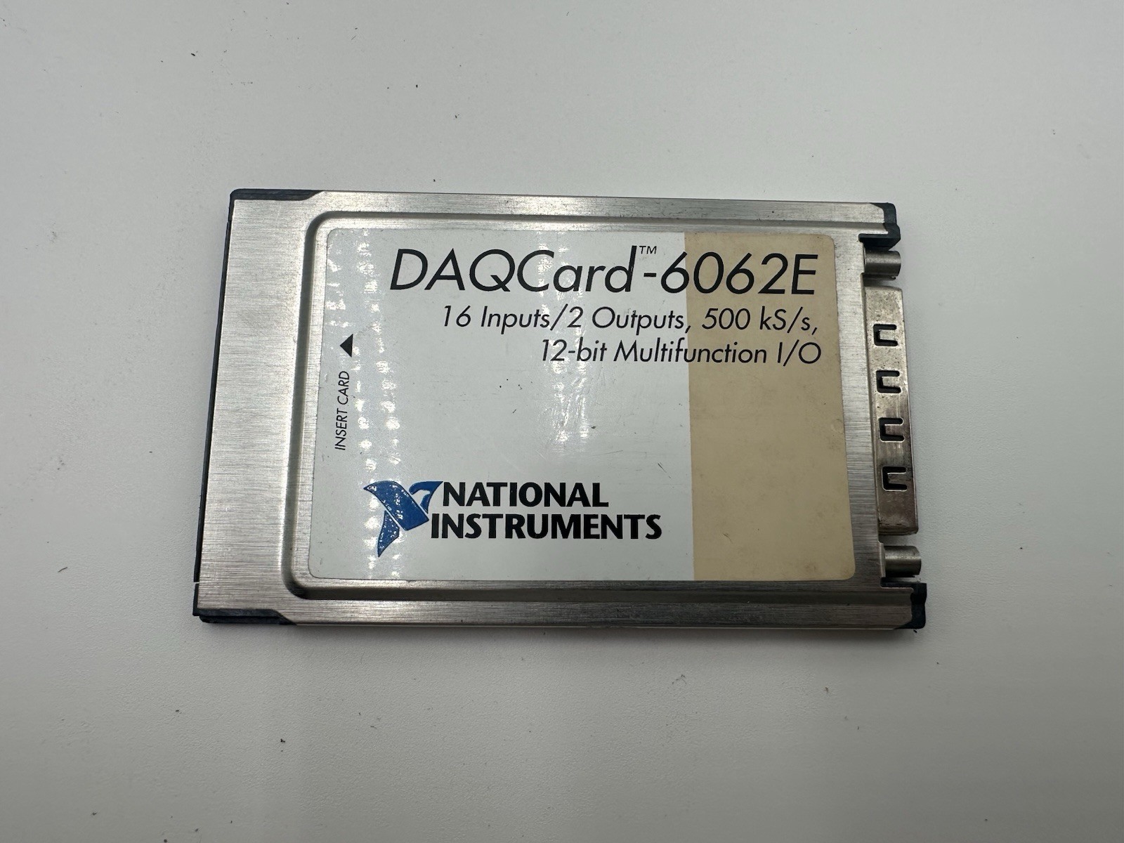 National Instruments NI DAQCard-6062E NI DAQ PCMCIA 12-bit I/O Card