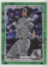 2020 Bowman Chrome Draft Sapphire Green 13/50 Blake Rutherford #BD-172 nd3