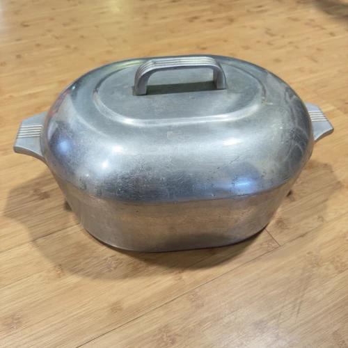 Vintage Wagner Ware Sidney O Magnalite 4265 P 8 Qt Roaster Pan w Lid NO Trivet