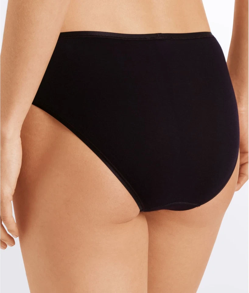 Hanro NEGRO Algodón Sin Costuras Corte Alto Calzoncillo Completo, EE. UU. X-Large Foto 4 de 4