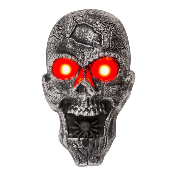 Totenkopf Spinne TüRklingel- Halloween Skelett Klingel Mit Licht Und Sound-image
