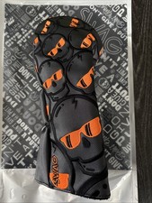 NEW Swag Golf Driver Dr Headcover Falling Concentric Skulls Black Orange