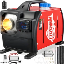 [2025 Version]Diesel Heater 8KW, 110V/12V All-In-One Portable Diesel Air Parking