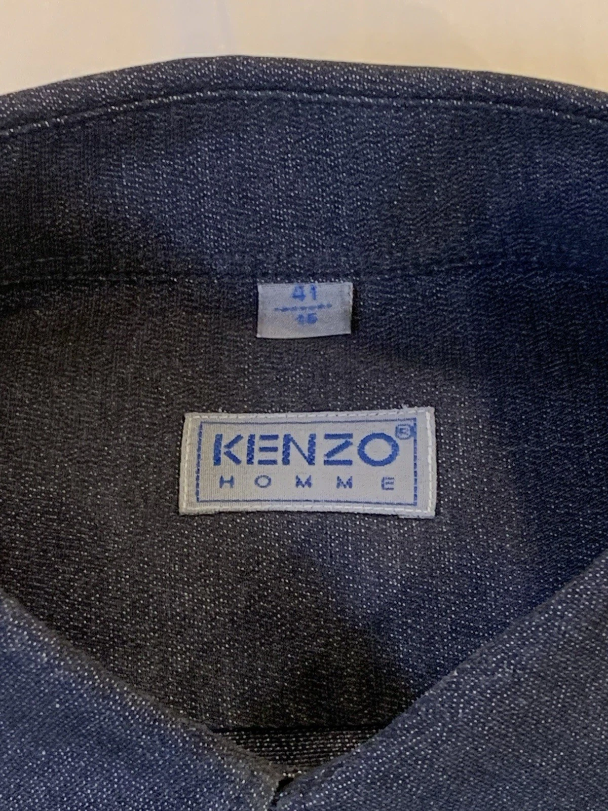 Kenzo Homme Camicia con colletto a bottoni nascosto Uomo collo 16 taglia 41 Blu