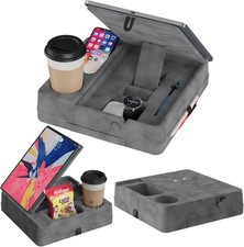 Soft Tablet Stand for Lap Bed and Desk Foldable Soft iPad Holder  Snack Tray