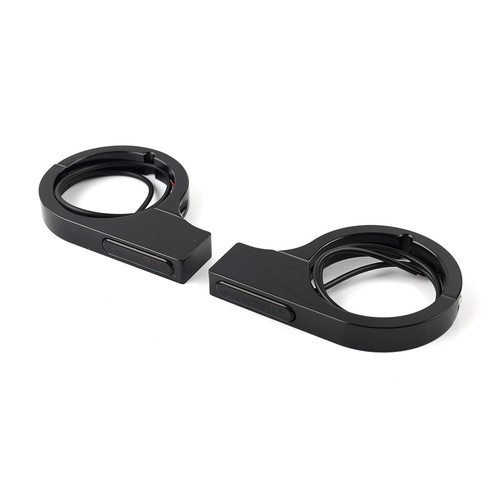 54-58 mm LED-Gabel Blinkerlichtanzeige Amber für Harley Touring Dyna Black - Picture 6 of 11