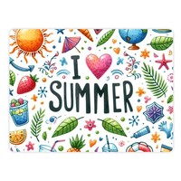 Sommer Metallschild XL In 21X28 Cm Mit Spruch I Love Summer