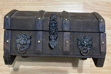 Vintage Wooden Pirate Treasure Chest Larger S...