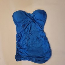Blue stretch tube top w/padding size small 7