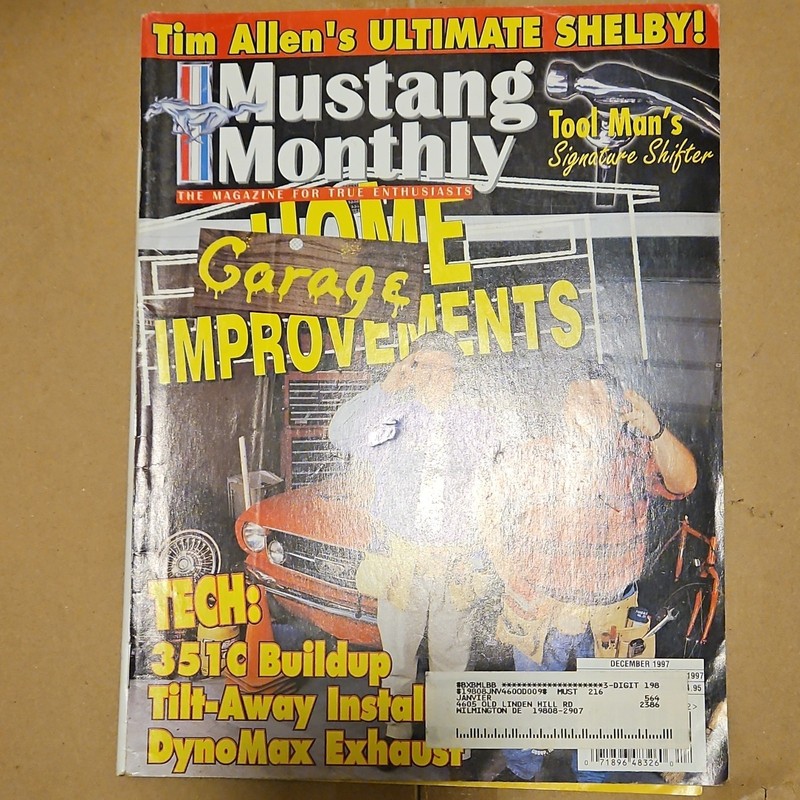 Mustang Monthly Illustrated December 1997 Garage Home Improvements Tim Allen