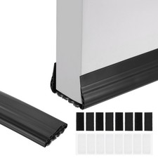 Under Door Draft Stopper, Door Draught Excluder Noise Blocker with Brush, Black