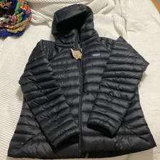 NEW PATAGONIA Women Down Sweater Hoody Puffer Jacket XL 800 Down black new 345