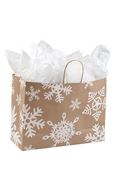 Bolsas de compras grandes de papel copo de nieve SSWBasics 16"x 6"x 12 1/2" - Estuche - Imagen 1 de 1