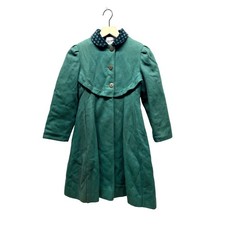 Rothschild Vintage Girls Green Wool Blend Coat Size 10