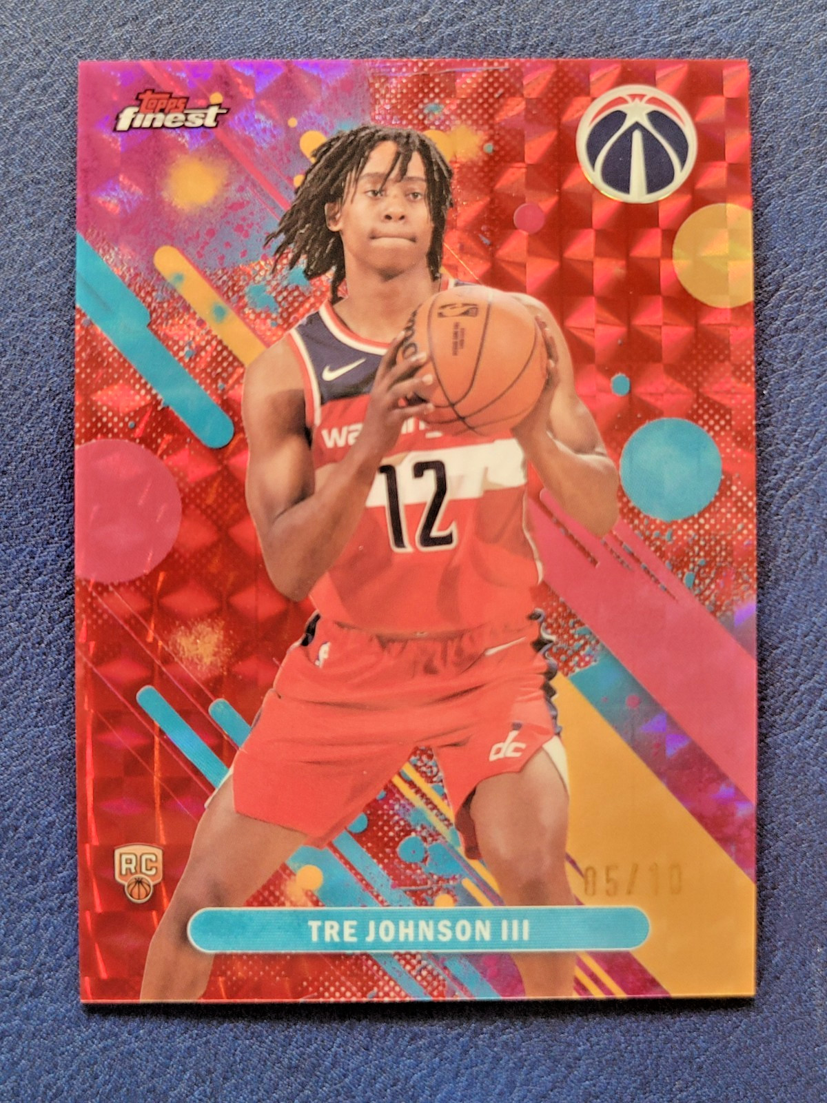 Tre Johnson III 2025-26 Topps Finest #6 Red Geometric Refractor 5/10