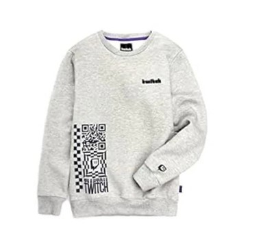 Twitch Logo Classic Crewneck Sweatshirt  Size S Small NEW Streamer Gray Unisex