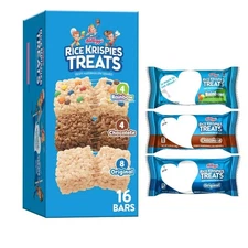 Crispy Marshmallow Treats Squares Kids Snack Cereal Bars Variety Pack 12.1oz 16