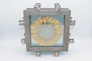 Ruth Moilliet Framed Pressed Flower Glass Art Sculpture Industrial Style