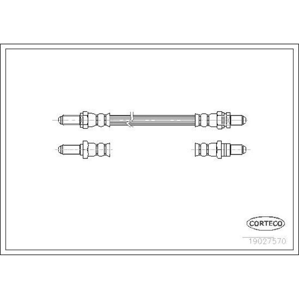 Corteco 19027570 Bremsschlauch FüR Ford Courier J5 J3 F3L F5L-image