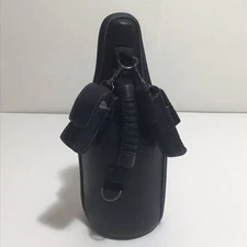 Caddy O Wine Black Leather Bottle Carrier Cooler Insulated Handle & Strap