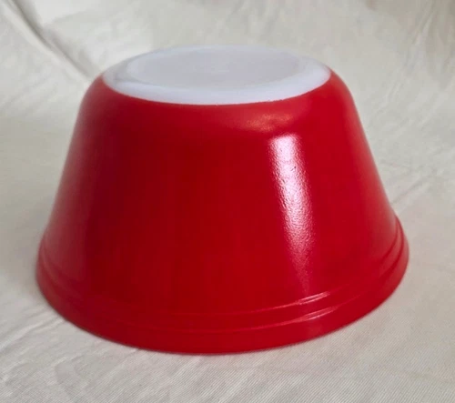 😃Vintage Federal Glass Red Mixing Bowl 9 Inch