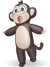 Halloween Inflatable Monkey Costumes, Full Body Blow Up Costume for Adults, F...