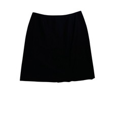 Casual Corner Vintage 90's Stretch Wool Knee Length Black Corpcore Skirt Size 10