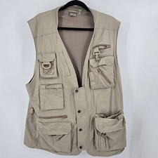 Vintage Kodak Attaccapanni Photography Vest Men's XL Khaki Multi-Pocket Utility