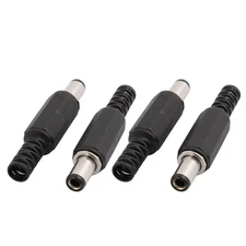 4Pcs 5.5mm x 2.5mm x 9mm DC Plug Male Solder Power Tip Straight Connector