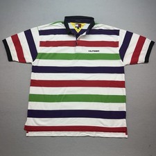 Vintage 90's Tommy Hilfiger Polo Shirt Colorblock Men's Large Y2K