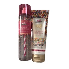 Bath & Body Works Milk Bar Birthday Cake Mist & Body Cream Set