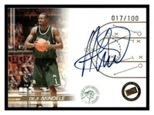 Deji Akindele 2005  Press Pass AUTOGRAPH GOLD AUTO /100
