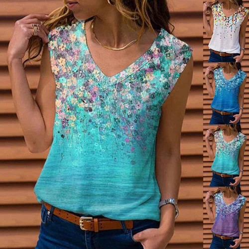 Vest Tops Daily Home Breathable Casual Comfortable Floral Ladies | eBay