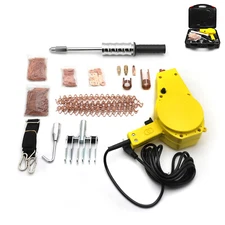 Premium Auto Body DENT REPAIR KIT Electric STUD WELDER GUN w/ 2lb Puller Hammer