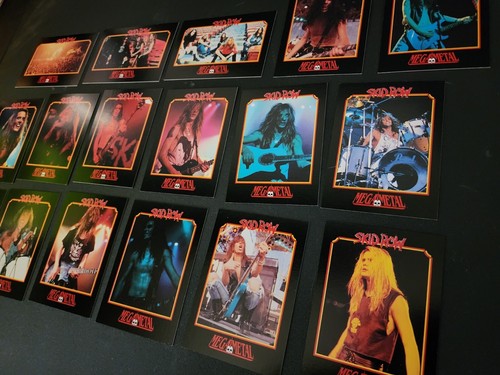 SKID ROW Set di 17, 1991 Mega Metal ROCK Trading Card #99-115 In perfette condizioni - Foto 3 di 6