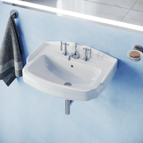 Small Wall Mount Bathroom Sink White Porcelain with Overflow Renovators Supply - Picture 2 of 10